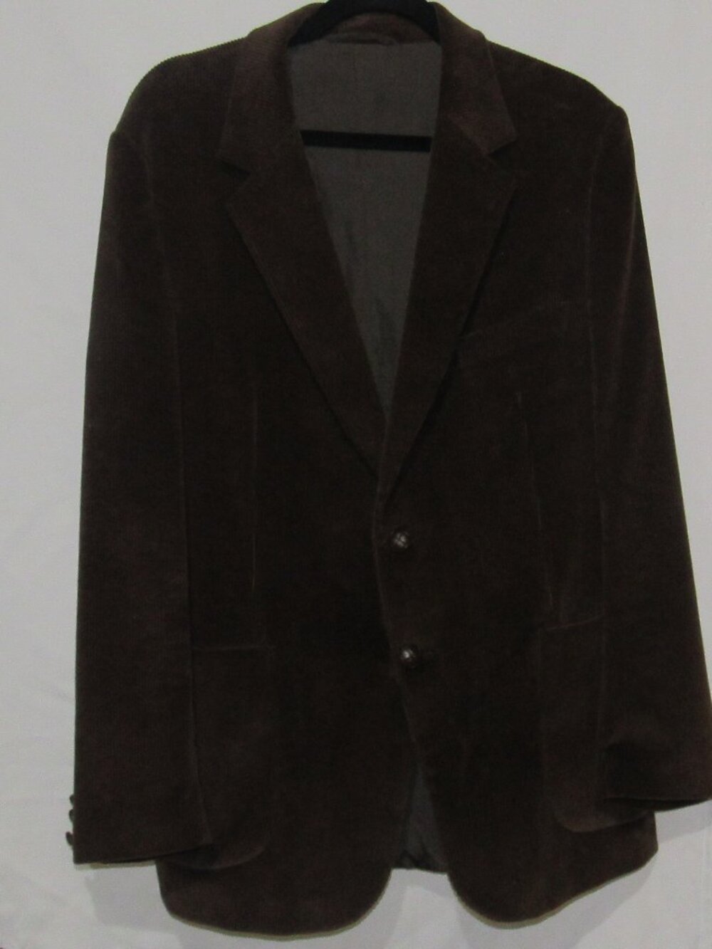 Vintage Pariani Men's Dark Brown Corduroy Blazer, Fully Lined, Size Large 787